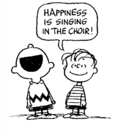 happiness is singing in the choir